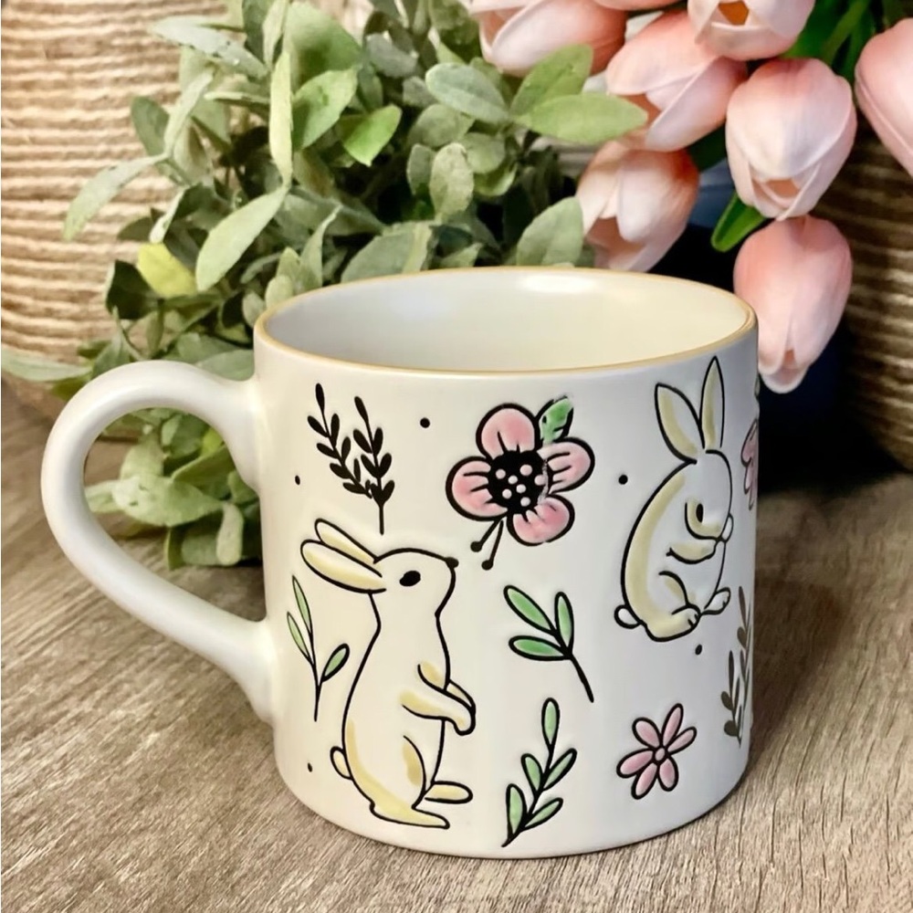 Spring Easter Bunny Stoneware Mug